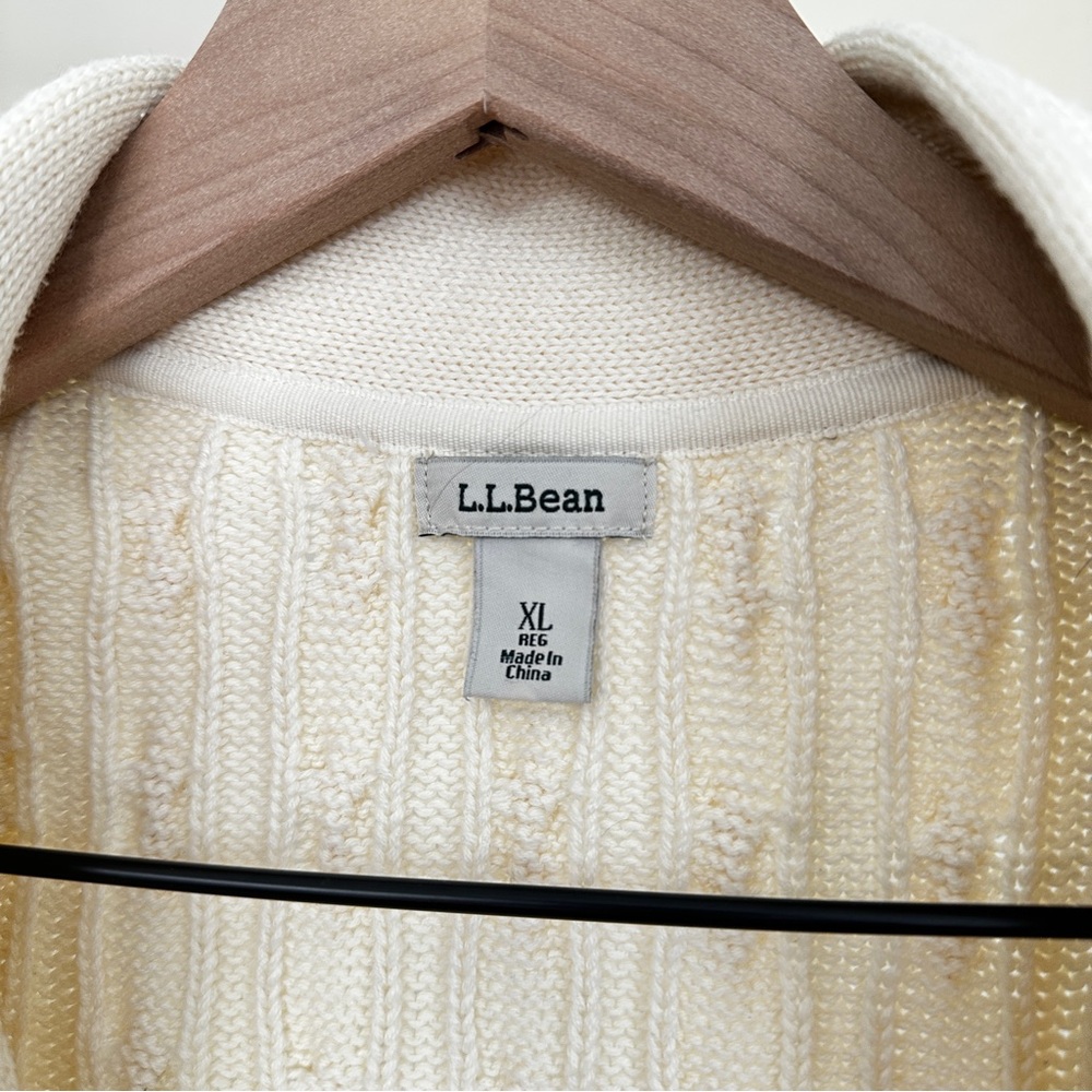 LL Bean Cable Knit Cardigan - Picture 3 of 4
